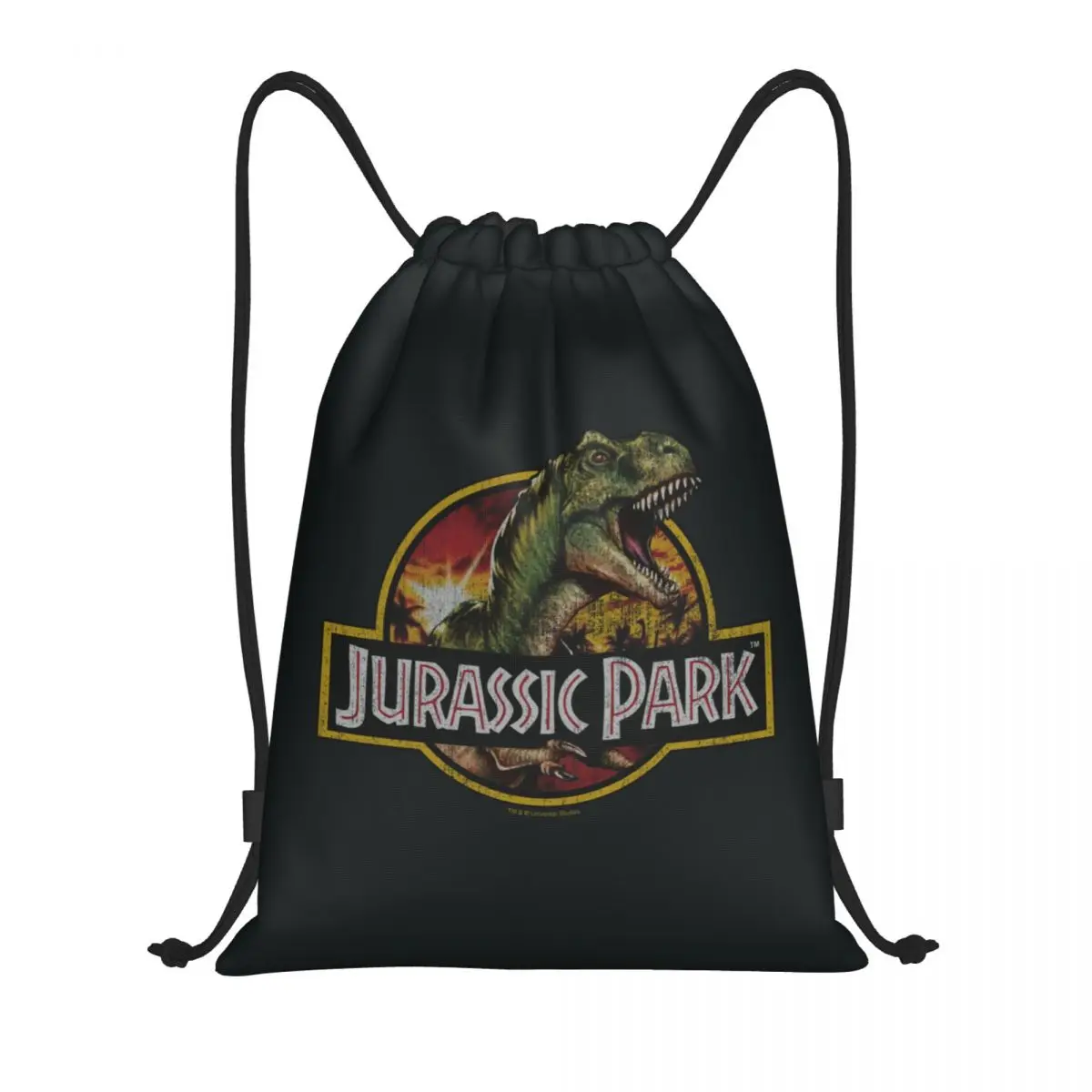 Jurassics Parks Drawstring Backpack Women Men Sport Gym Sackpack Foldable Dinosaur World Training Bag Sack