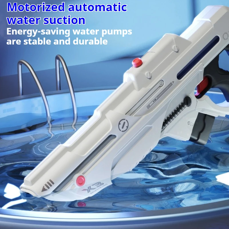 Electric Water Gun Automatically Absorbing Powerful  Adult Outdoor Pressure Blaster Water Pistol Games Summer Beach Pool Weapons