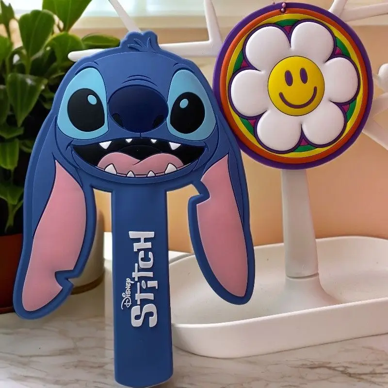 Animação da Disney Lilo & Stitch Espelho de maquiagem portátil simples e moderno sem espelho de vidro brilhante