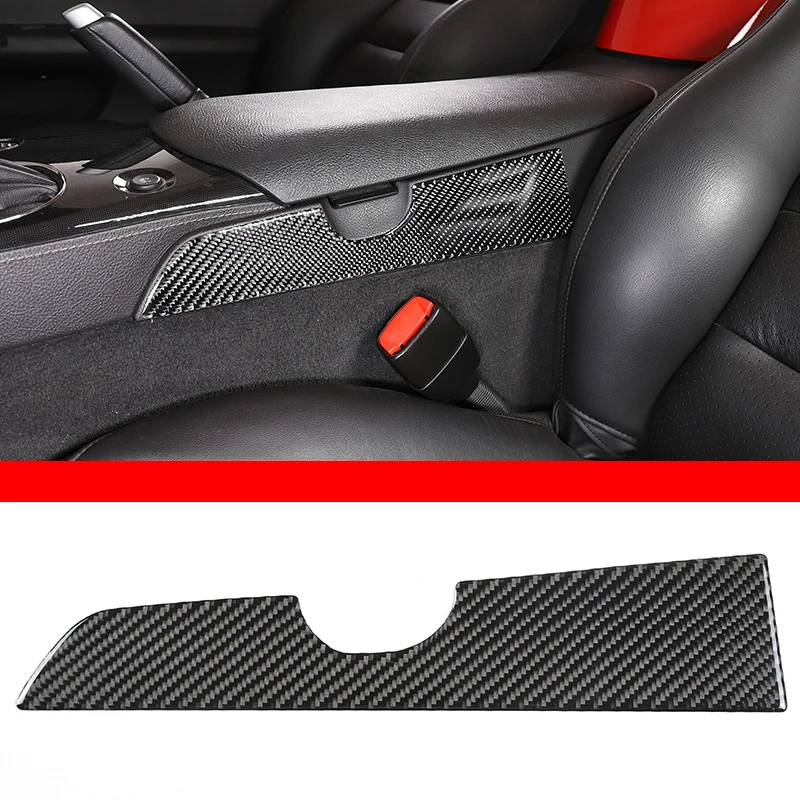 

For Chevrolet Corvette C6 2005-2013 Soft Carbon Fiber Car Armrest box side trim strip Sticker Car Accessories