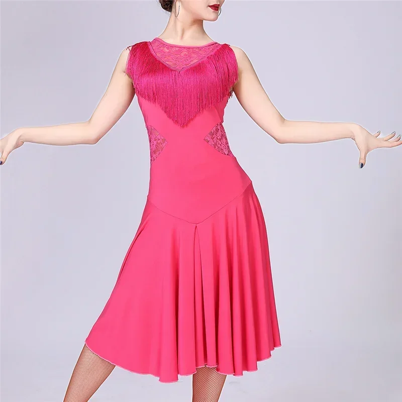 Vestido de baile latino con flecos y borlas para mujer, traje de salón Flapper para adultos, Tango, Samba, Rumba, Salsa, Jazz, puesta en escena, Ropa de baile