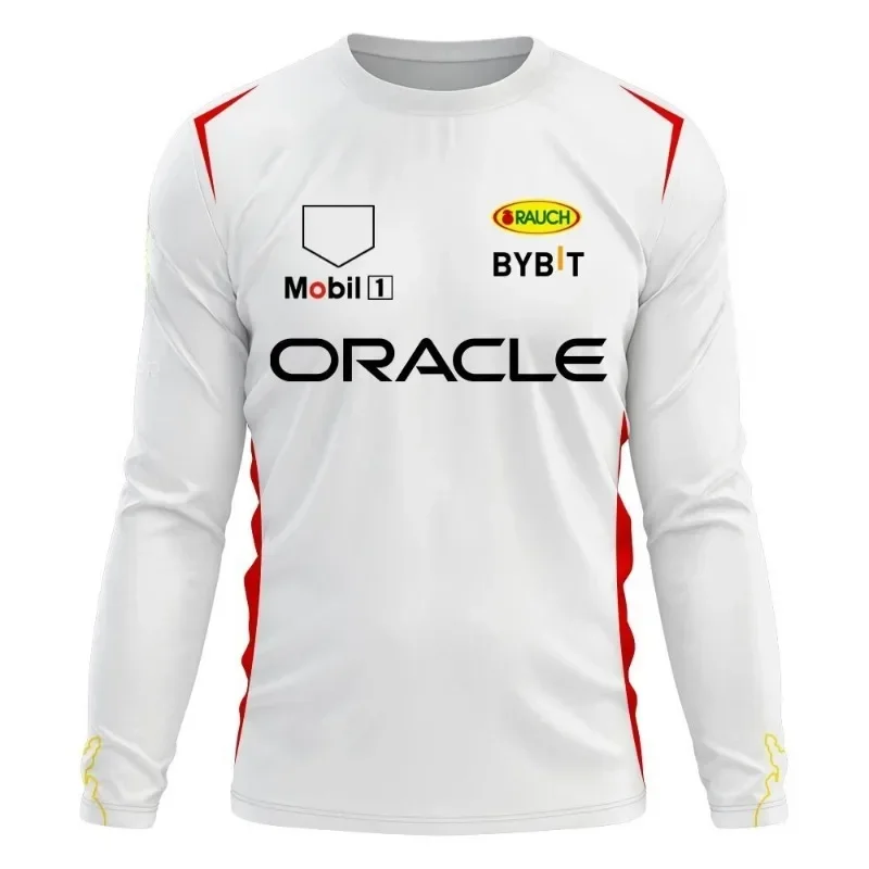 Equipo de F1 manga corta، camiseta suelta masculina souper grande، new ropa de piloto number 11 del Equipo rojo checo 2025