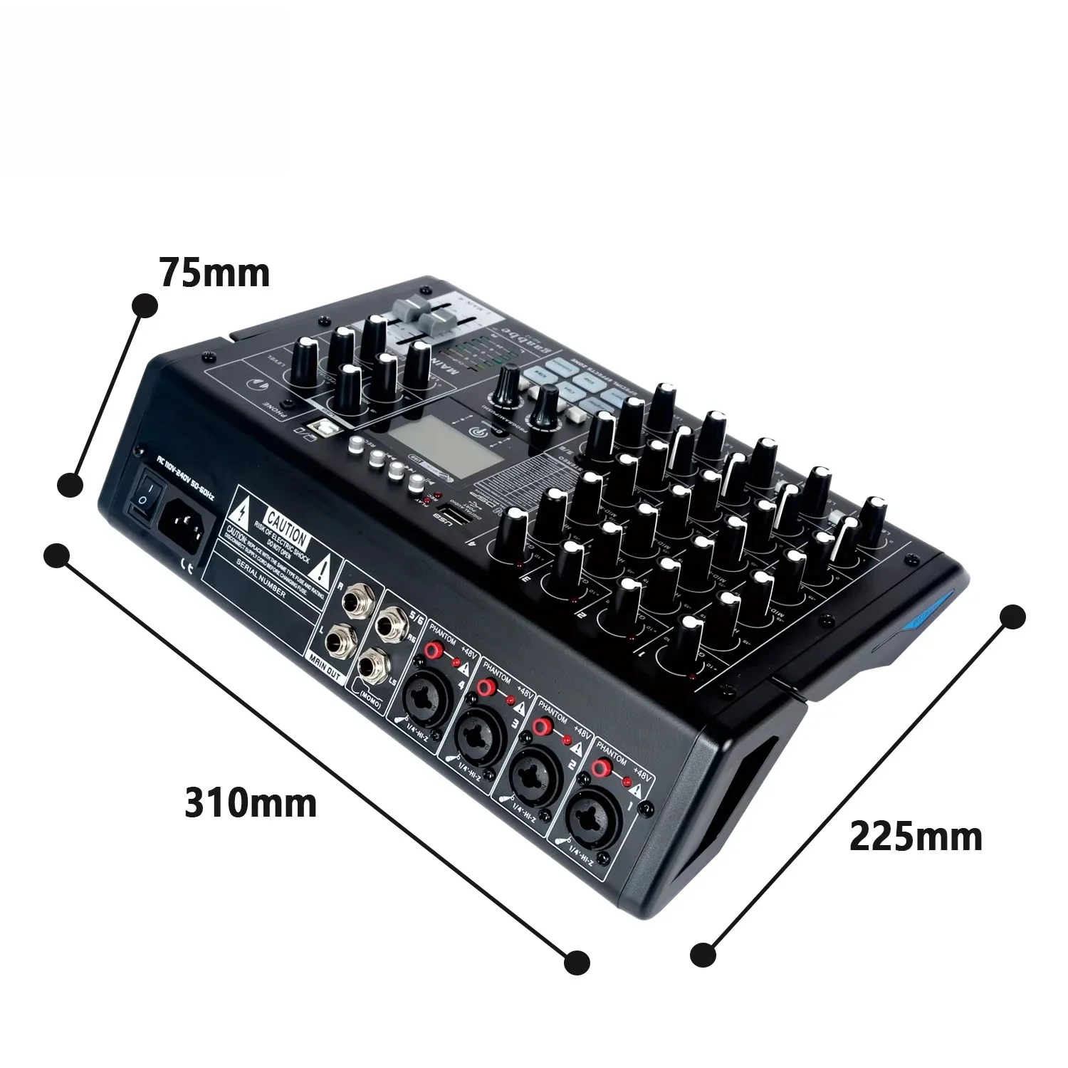 GAX-SK6 6-channel Professional Audio 24 Kinds Of Digital Effects With Feedback Suppression Recording Karaoke Song Mixer