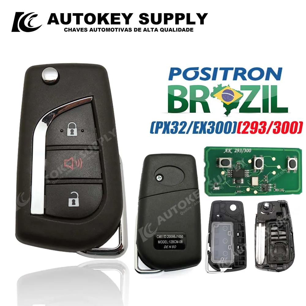 Autokeysupply AKBPCP069 AKBPCP073 TOY47 Double program (PX32/EX300) Burglar Alarm Control For Brazil Positron Flex