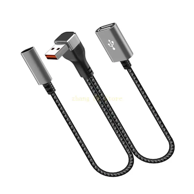 M5TD كابل USB Y منحني 90 درجة من النايلون المقوى بالنحاس USB إلى سلك C/USB #2