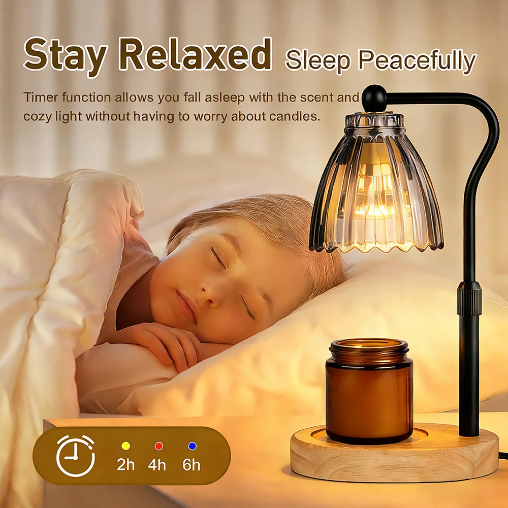 Candle Warmer Lamp with Timer Dimmable Wax Warmer Lamp Modern Candle Heater Lamp for Birthday House Warming Day Gifts Home Decor view 3