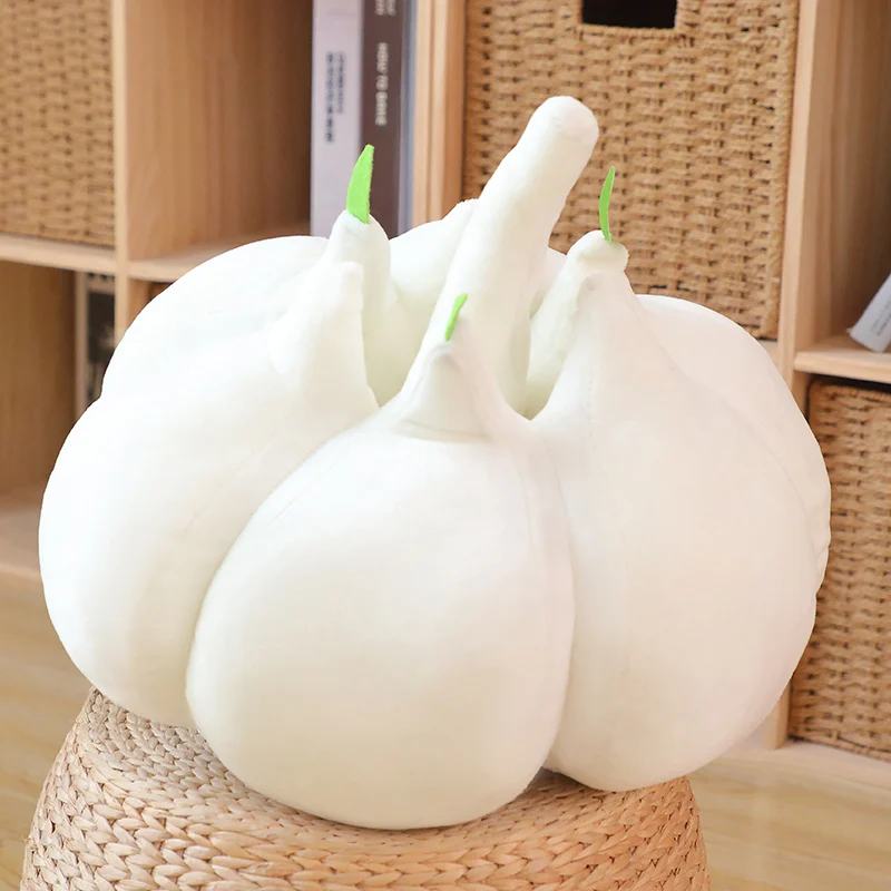 40CM Cartoon Vegetable Garlic Plush Toy Soft Stuffed Lovely Plant Doll Pillow Chair Sofa Cushion For Birthday Gift