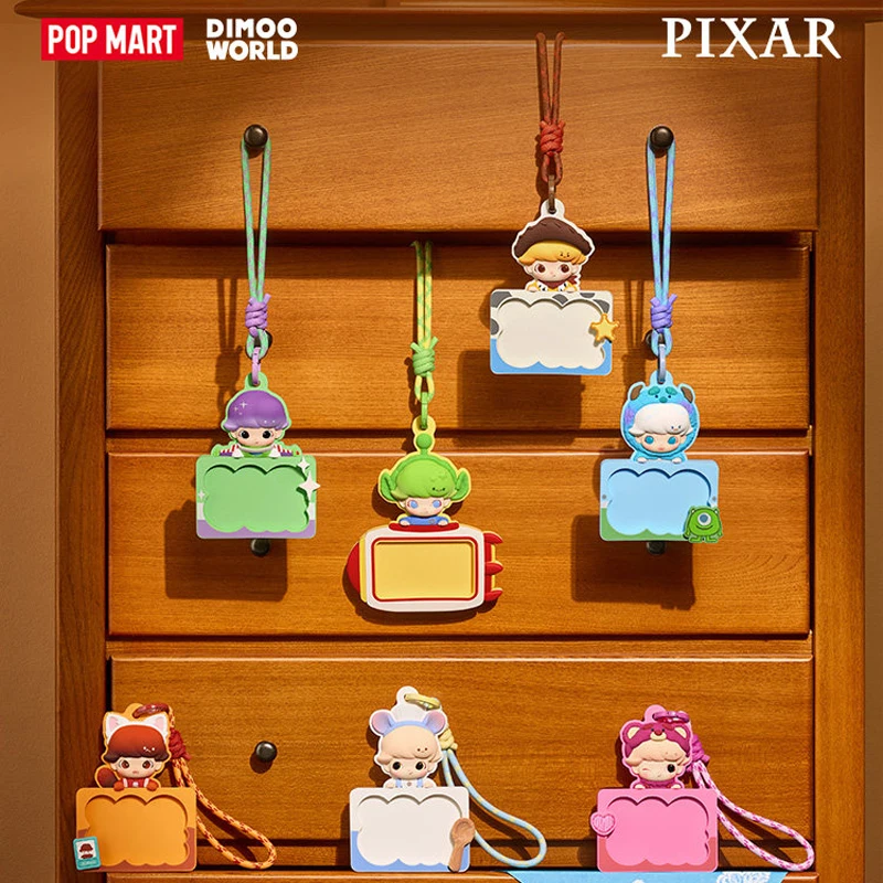 POPMART DIMOO WORLD PIXAR Serie Kartenhalter Original Blind Box Spielzeug Kawaii Anime Actionfigur Überraschungstüte Puppe Mystery Box Geschenke