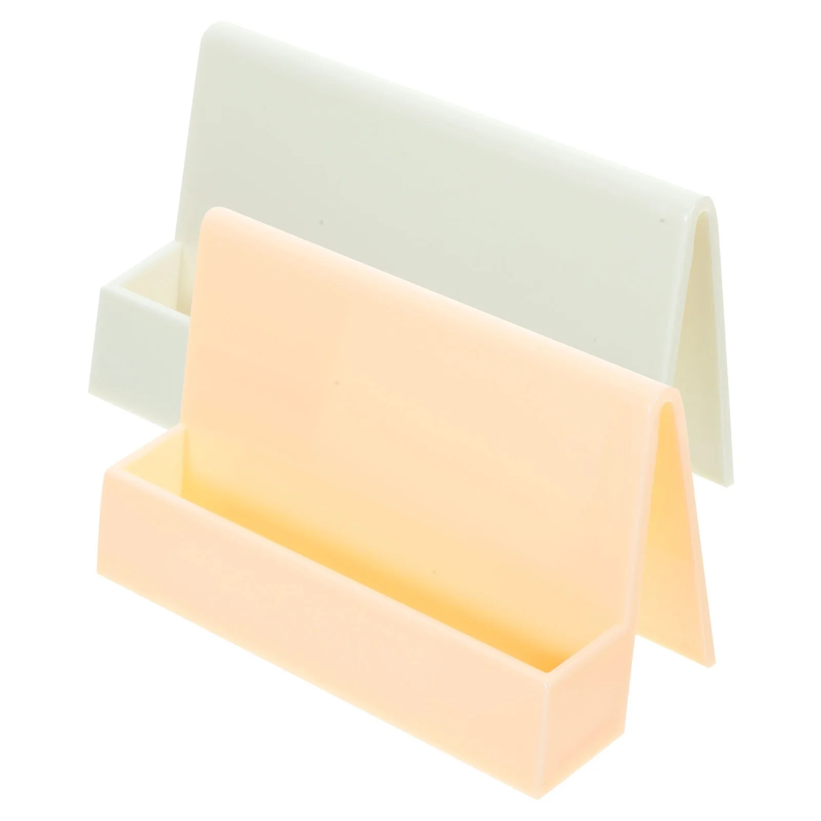 Soporte para tarjetas de visita, soporte de escritorio de oficina de diseño abierto, organizador de tarjetas de nombre, ahorro de espacio, Base para tarjetas de visita, 2 uds.