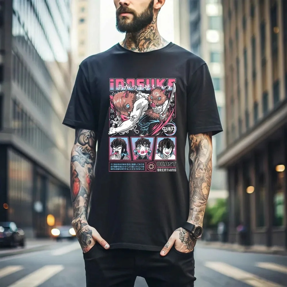 Inosuke T-Shirt Demon Slayer Kimetsu No Yaiba Anime Manga Gift Shirt All Size326