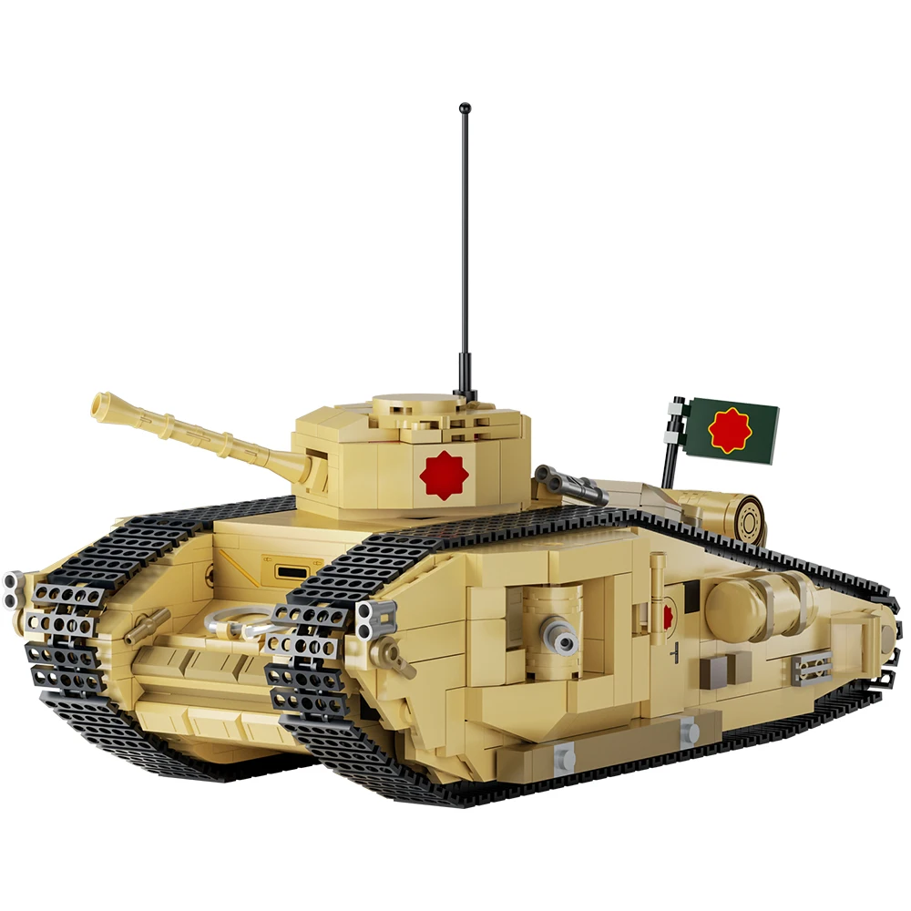 

MOC Raiders of the Lost Ark Game Tank Car Model Building Blocks Military Combat Vehicle Movable Tank Assembled Bricks Toy Gift