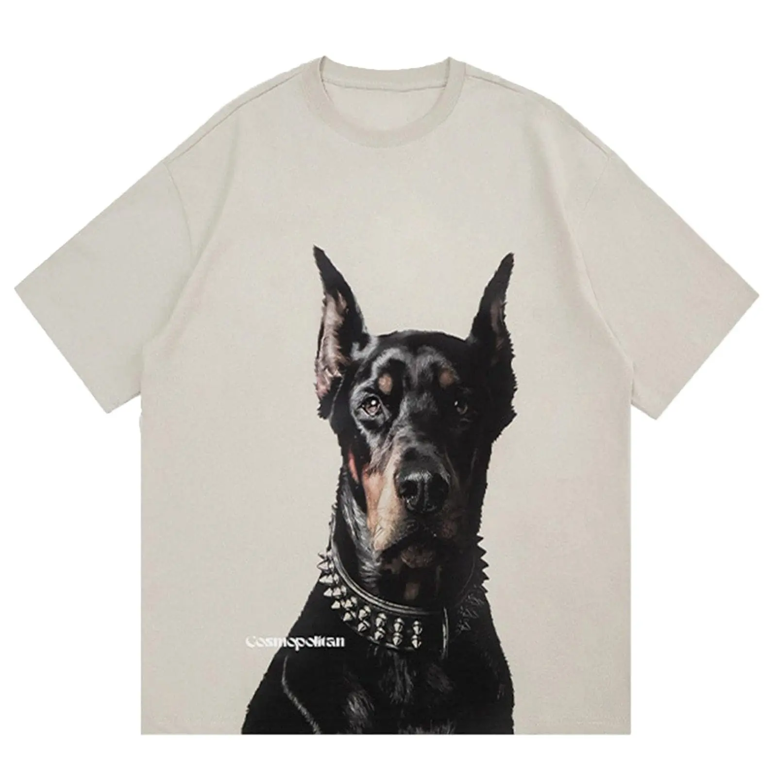 Vamtac Mens Oversized Doberman Graphic Tees Shirt Casual Summer Tops Streetwear Aesthetic T-Shirt UnisexGraphic Y2K vintage Luxu