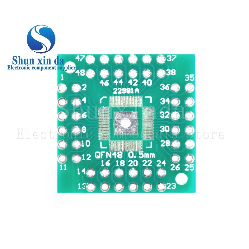 لوحة نقل لوحة محول DIP44 ، QFN48 ، QFN44 ، QFP ، PQFP ، LQFP ، 44 ، 48 للتراجع ، درجة لوحة دبوس ، لوحة محول IC ، لوحة تحويل ، 10 #4