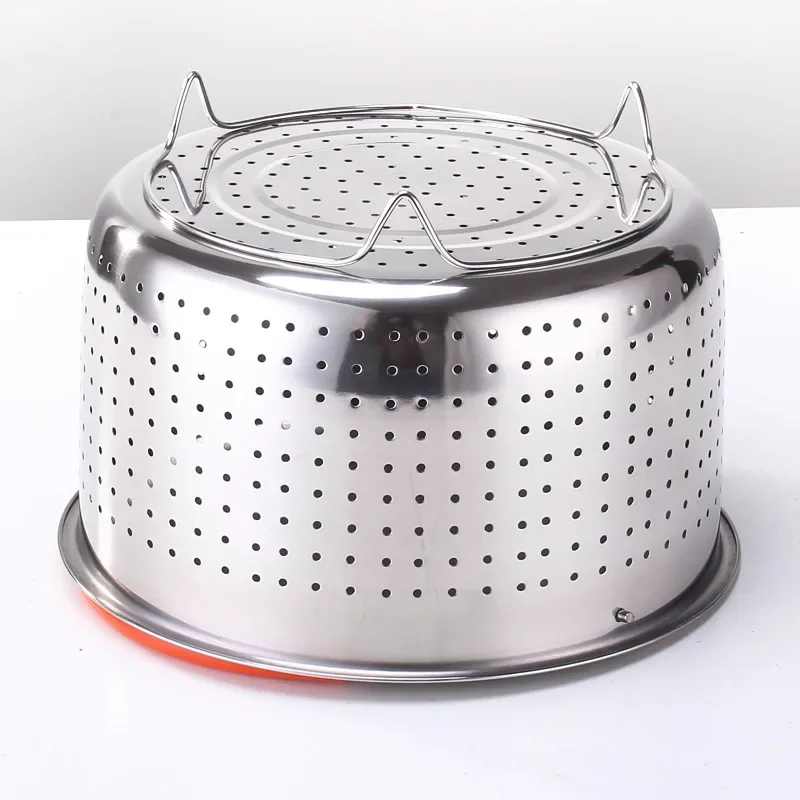 304 Stainless Steel Steamer Basket Instant Pot Accessories Instant Cooker with Silicone Covered Handle Draining steam basket