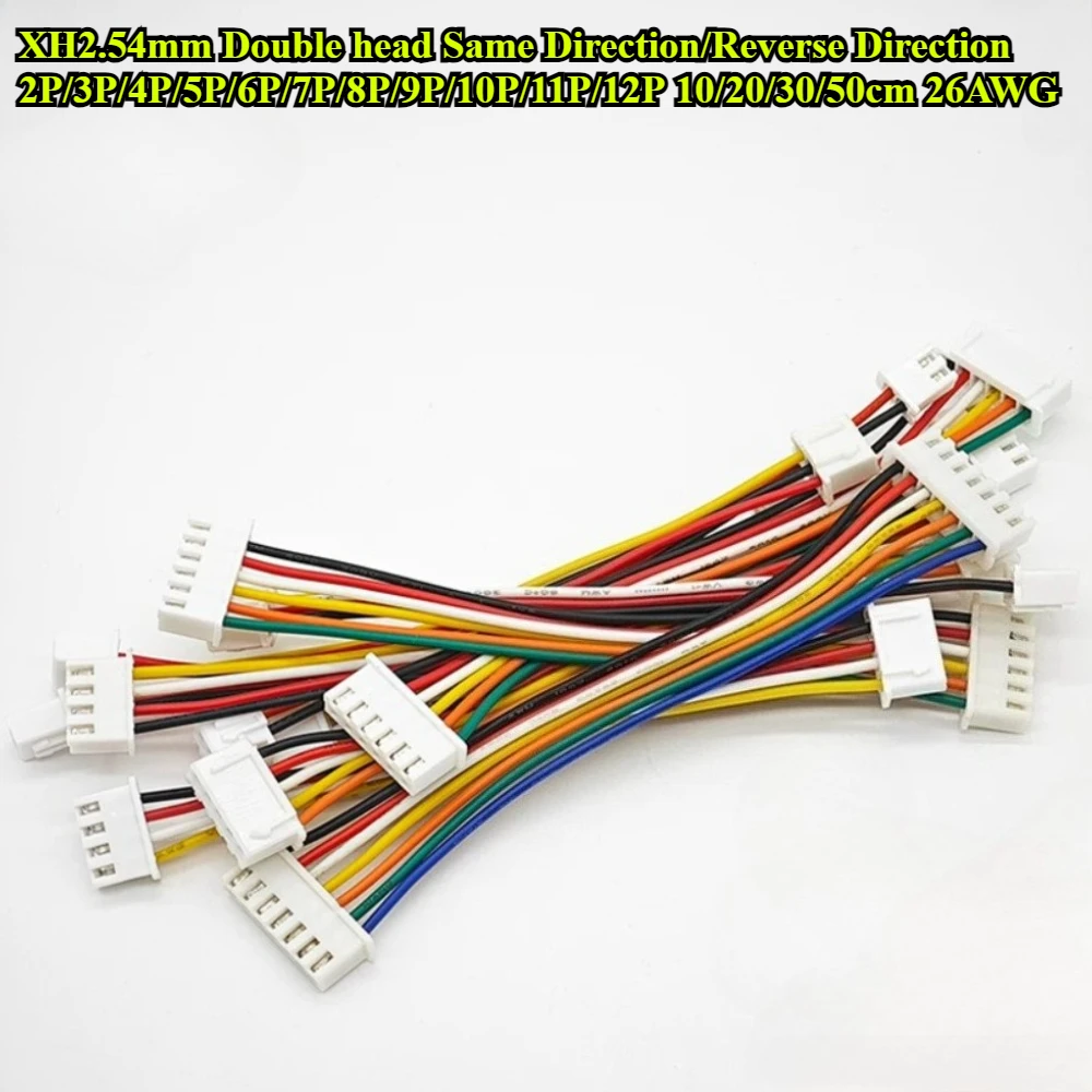 XH2.54mm Double head Same Direction/Reverse Direction 2P/3P/4P/5P/6P/7P/8P/9P/10P/11P/12P Terminal Wire 10/20/30/50cm 26AWG