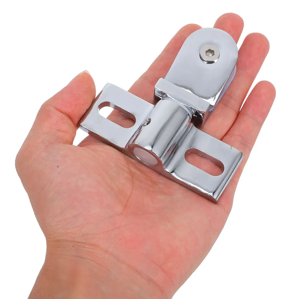 Dobradiças de porta de vidro de aço inoxidável, 2 peças, eixos pivô duráveis para gabinete de chuveiro, fixações de braçadeira de hardware de banheiro resistente