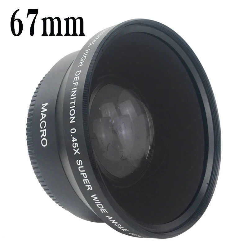 Camera Filters 67mm 0.45x Wide Angle Lens Converter 0.45X Adapter Resolution Deluxe Digital Lenses for Canon Nikkon DSLR Camera