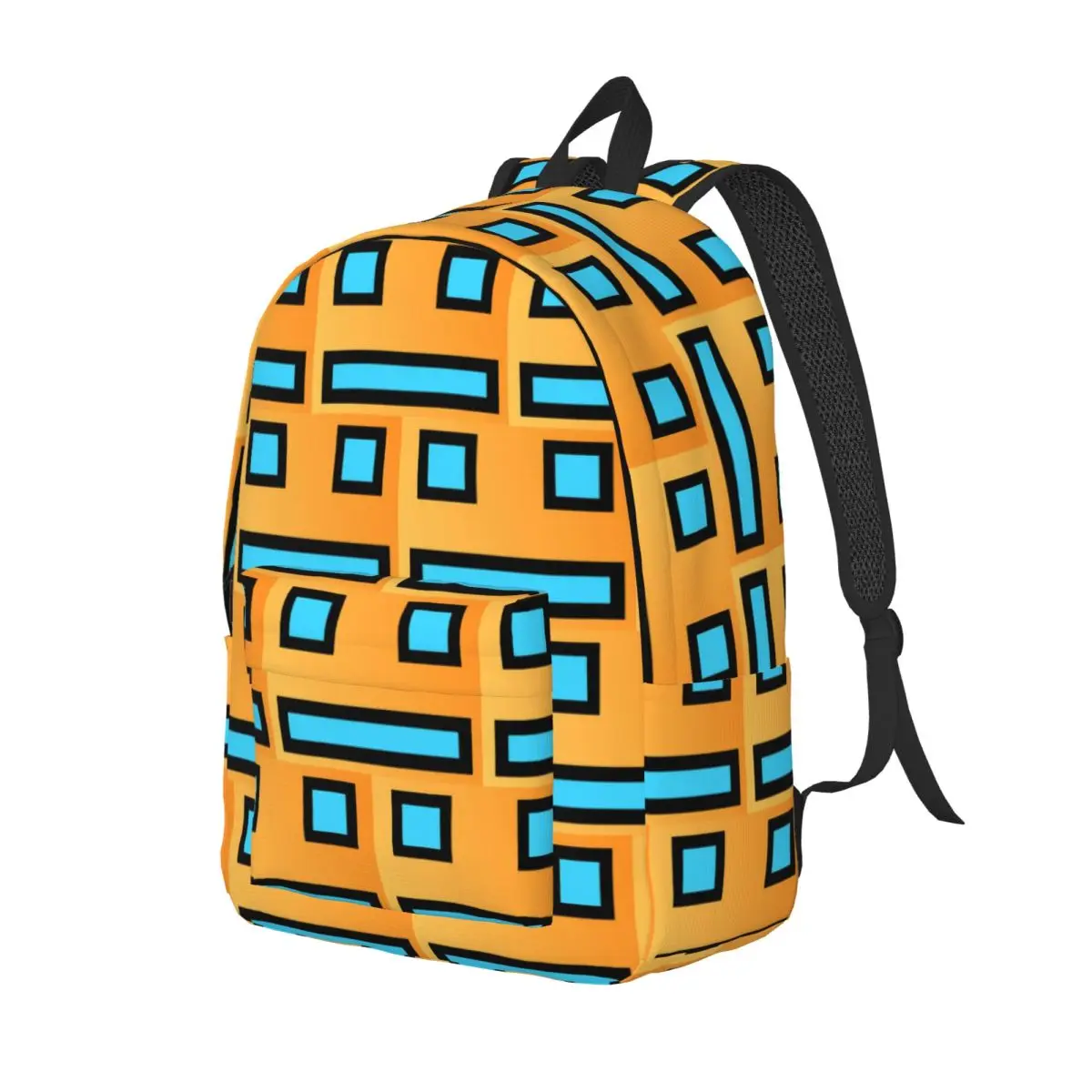 Geometry Cube Gaming Dash Student Backpack School Bag Hiking Travel Daypack for Men Women Fashion Bookbag Shoulder Bags