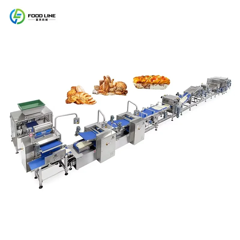 Customized Industrial Bread Making Machine SUS 304 Stainless Steel Bread Production Line High Efficiency