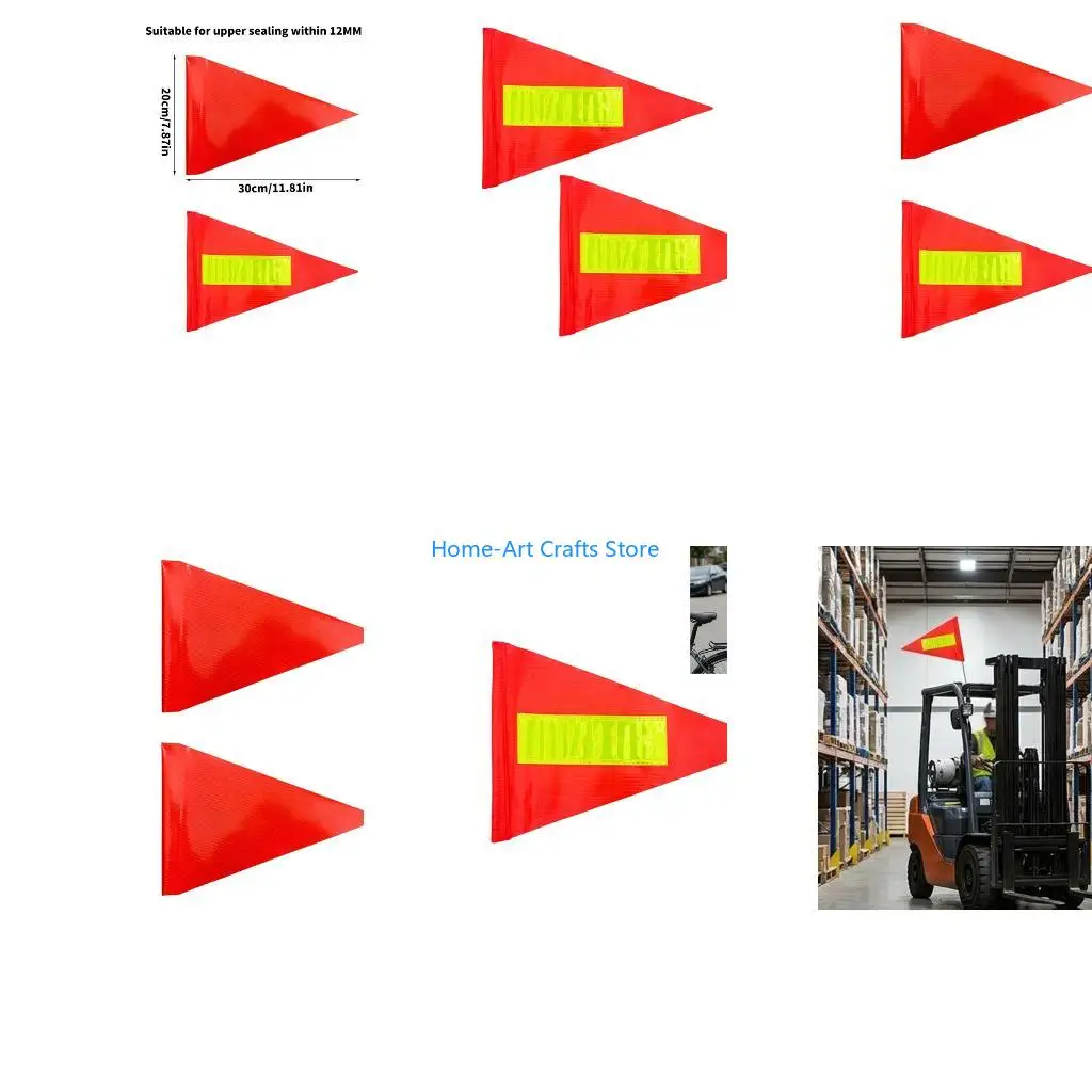 Y3NA Bright Reflective Warning Flag Pennant With Waterproof PVC Design For Gardens Temporary Road Signs Outdoor Use