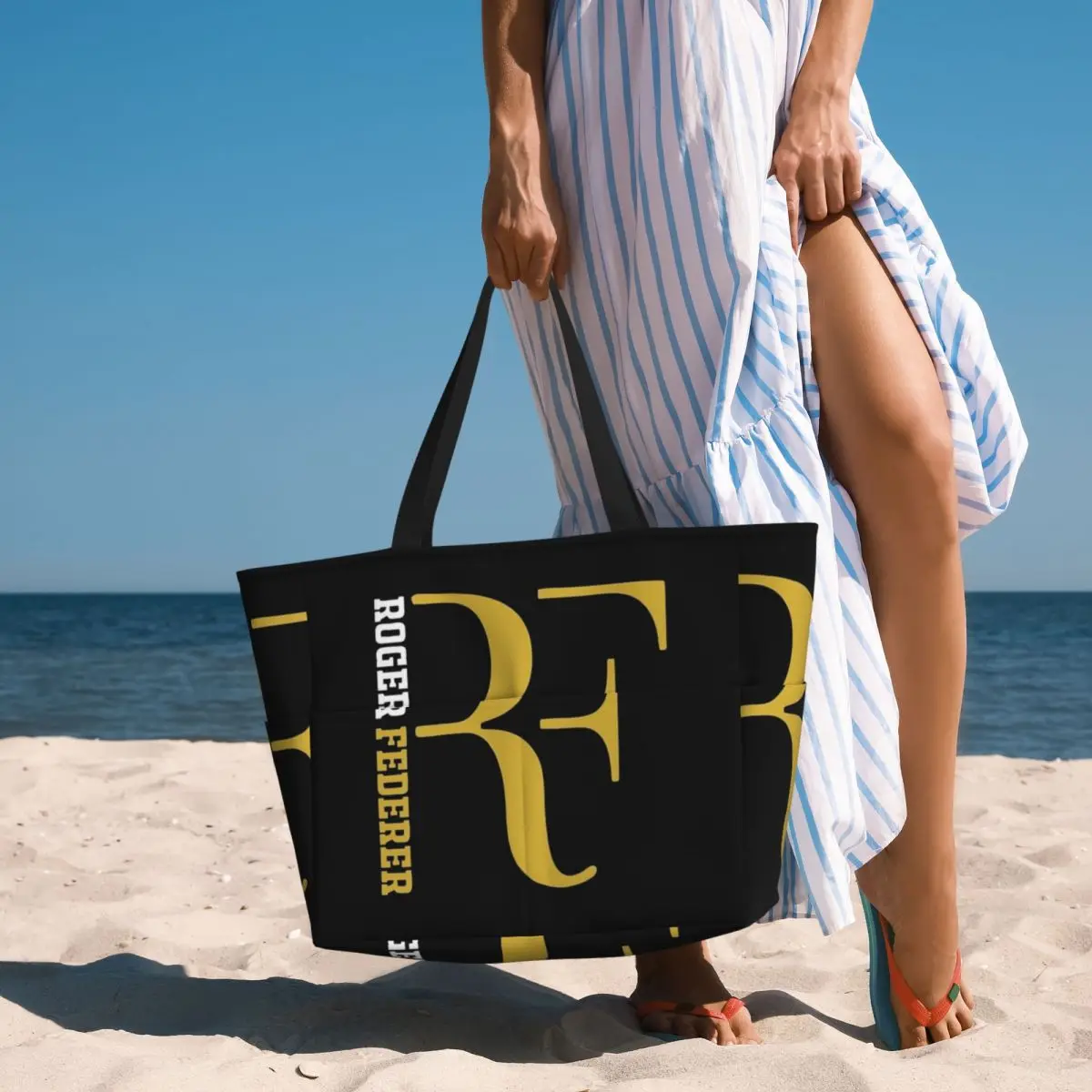 Roger Federer Beach Tote Bag Sport Gym Yoga Duffle Large Tote Bag Women Travel Bag Fitness bag