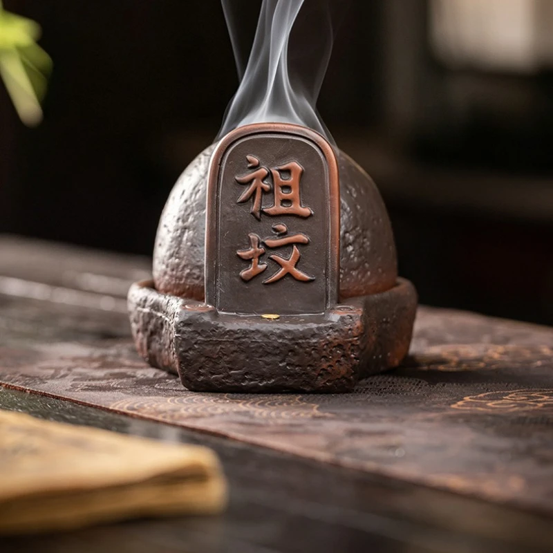 Chinese Purple Clay Incense Burner Retro Zisha Censer for Tea Room Study Zen Decor Gift Box Set Art New Pro