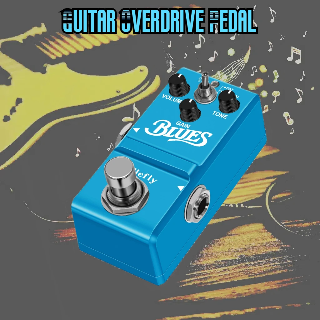 Clefly Super Mini Nano Blues Mood Overdrive Guitar Effect Pedal Blues Style 2 Modes Normal/Fat True Bypass Full Metal Shell