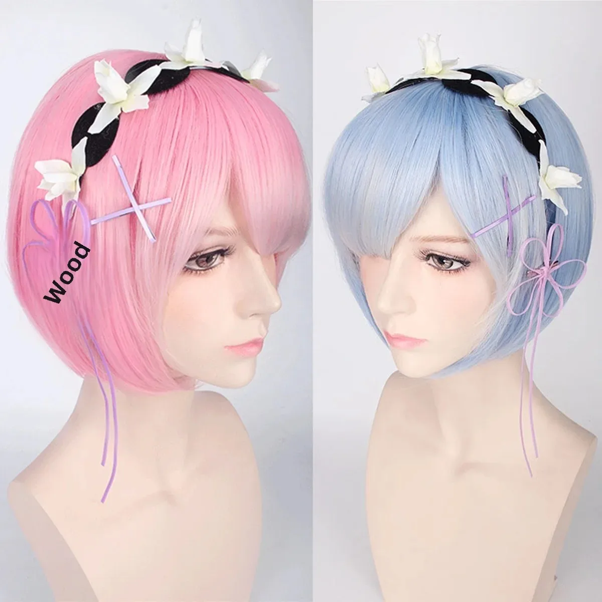 Anime Wig From Scratch World Slumber Lam Lam Cosplay Wig Accessories Vestido Rezero Kara Hajimeru Isekai Seikatsu