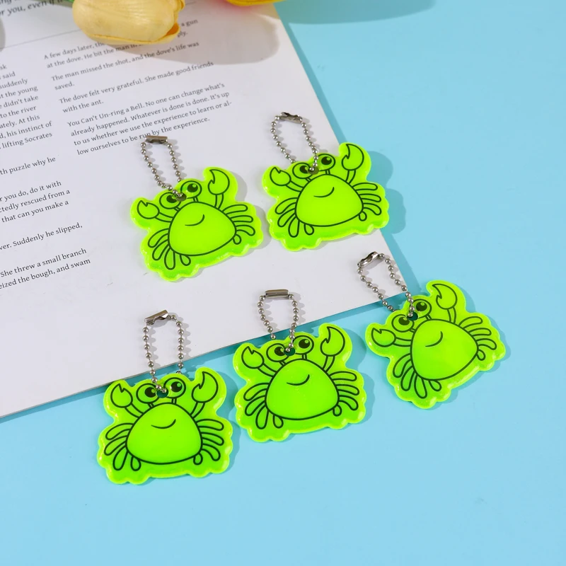 

10PCS High Visibility Safety Reflector Pendant Night Walking Gear for Kids Backpack & Bag Warning Safety Tag for Cycling