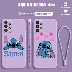Стич, милый чехол для телефона из мультфильма «Дисней» для Samsung A91, A81, A71, A51, A41, A31, A21S, A11, A05, A04, A03S, A02S, A55, A35