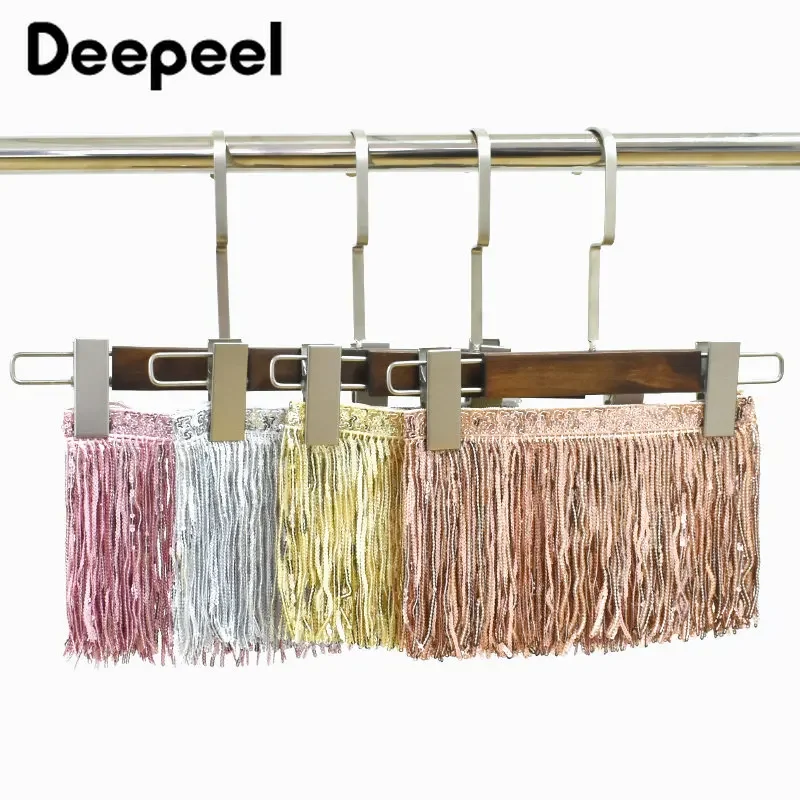 

2/5/10Yards 14cm Sequins Embroidered Tassel Fringe Lace Trim for Wedding Dress Decoration Trimming Ribbon DIY Sewing Accessories