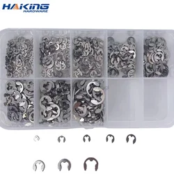 550/450Pcs/set DIN6799 GB896 M1.5-M6 304 Stainless Steel C-type Elastic Seals Snap Retaining Washers Circlip O Ring Kit