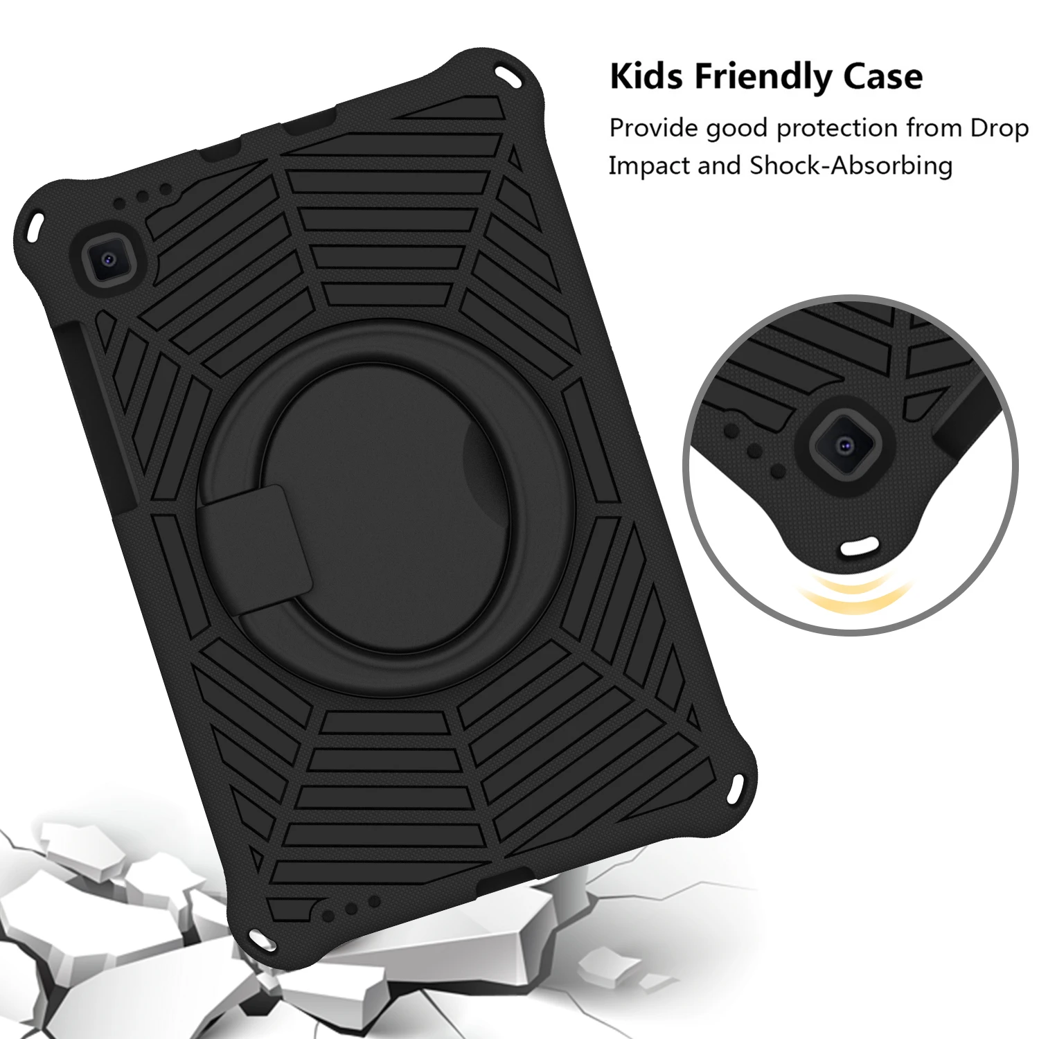 Rotating Case For Samsung Tab S6 Lite SM-P620 625 610 613 A8 10.5 SM-X200 205 207 A7 10.4 T500 S6 S5e A 1.0 T510 EVA Stand Cover