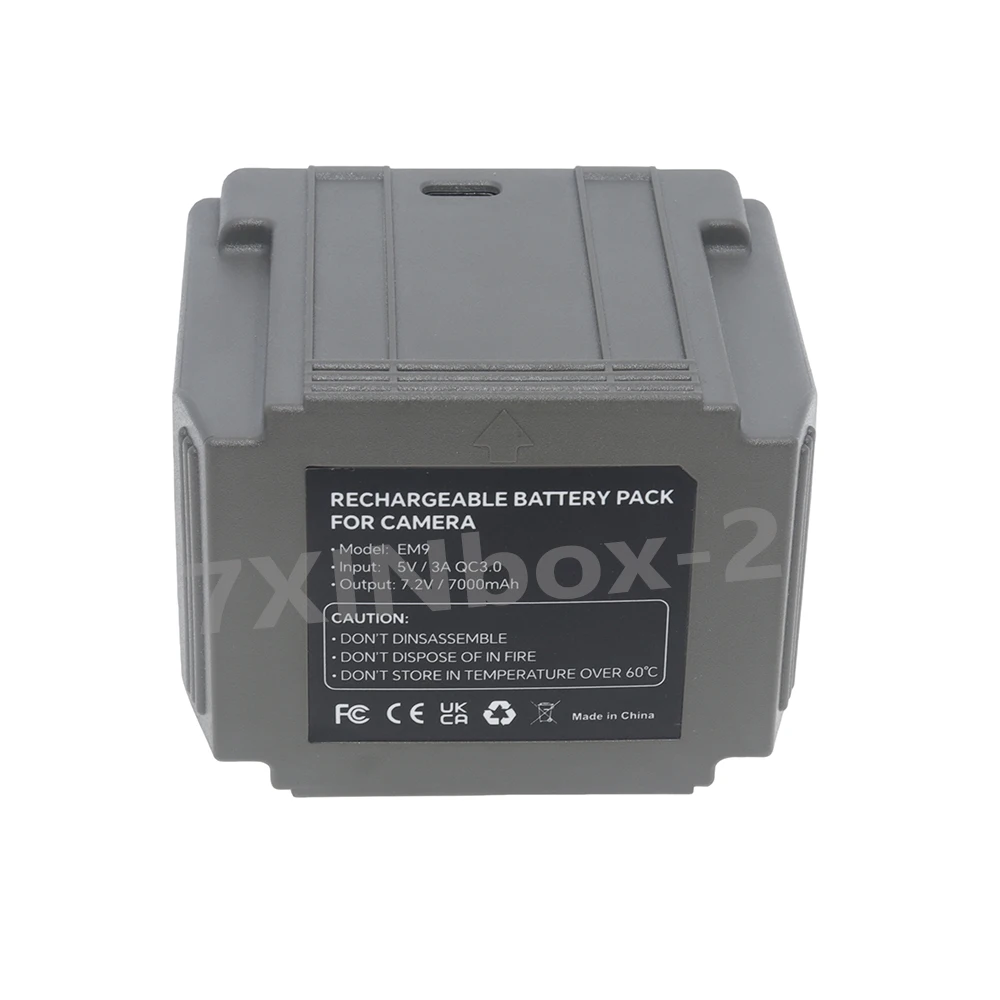 EM9 7000mAh Rechargeable Battery Pack Replacement For TACTACAM Defend Cellular Security Camera