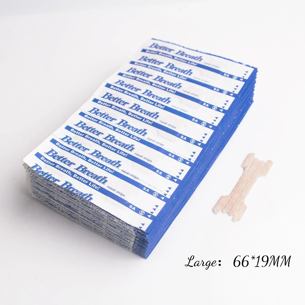 50pcs Better Breath Anti-snoring Patch Nasal Strips（66x19mm）Helps Male Reduce Snore Nose Breathing Strips Antisnore Sticker