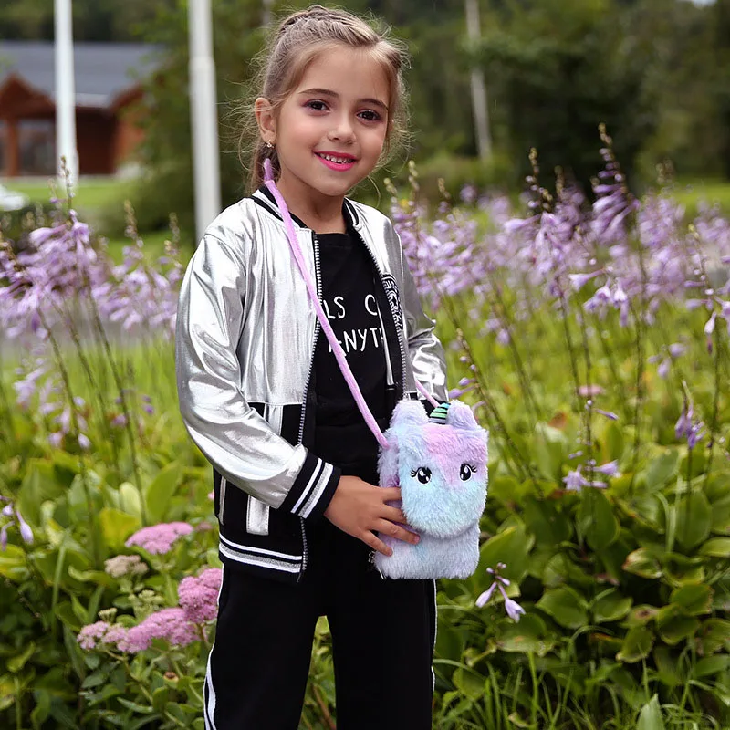 Bolso de hombro para niños y niñas, bandolera con diseño de unicornio, animales, llaves, monedero, Mini bolso de princesa, novedad de 2020