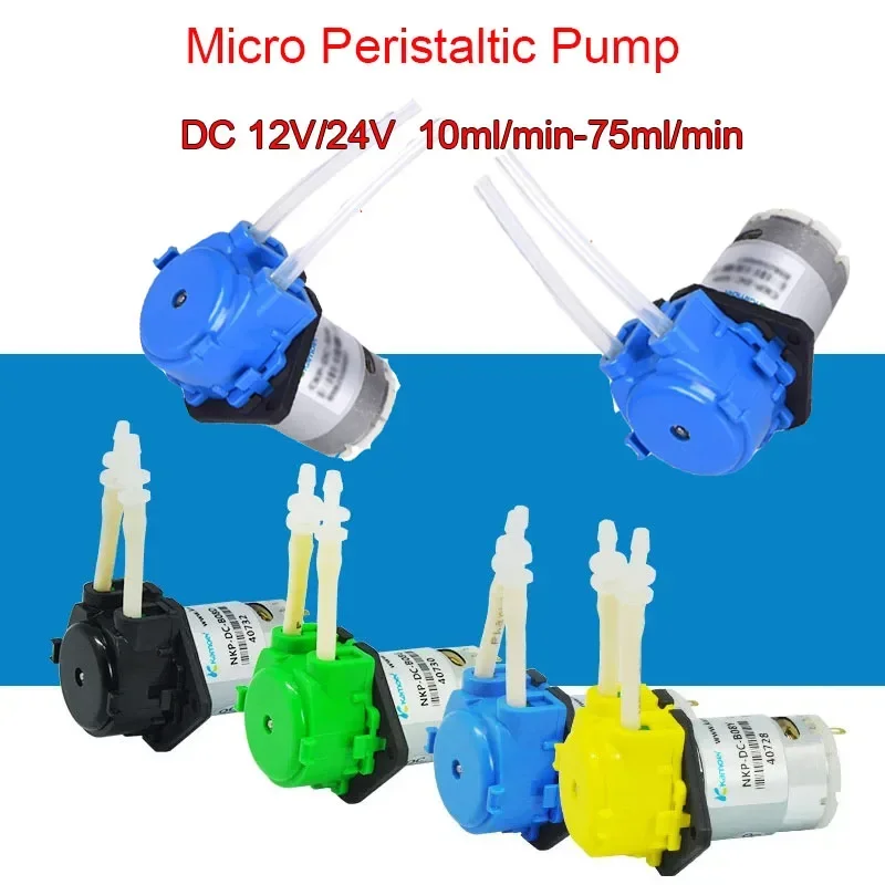 Peristaltic Dosing Pump Head DC 12V/24V with Connector for Arduino Aquarium Lab Analytic Drip Irrigation DIY Liquid Pump