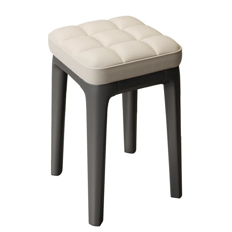 Dining chairs, thickened soft bags, square stools, living rooms, dining rooms, stackable low stools, shoe changing stools at the