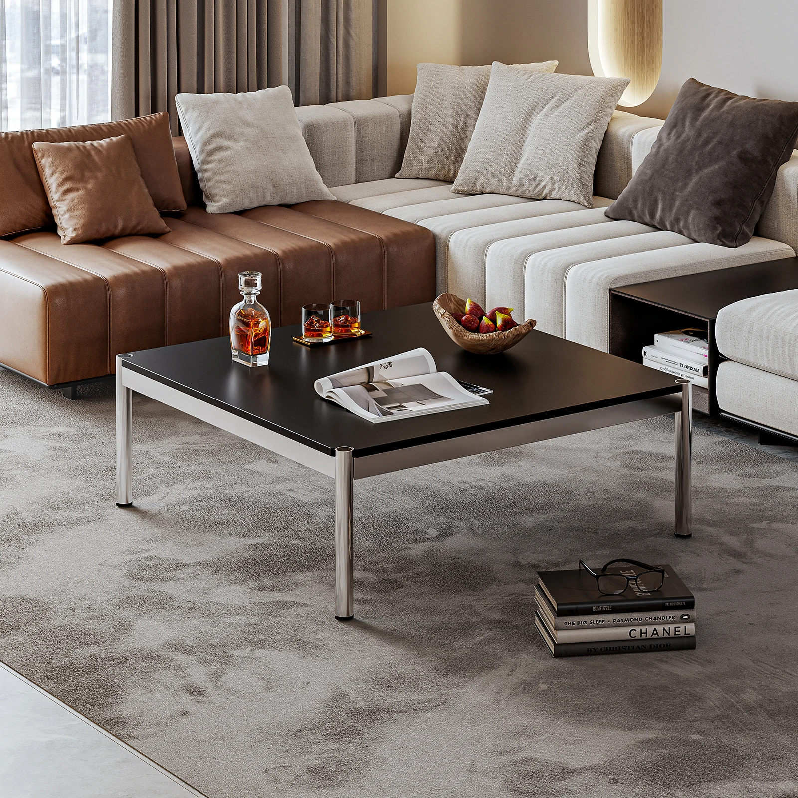 USM Haller-طاولة قهوة كبيرة حديثة ، MDF مطلي بالمسحوق ، غرفة المعيشة ، 39 "كبيرة