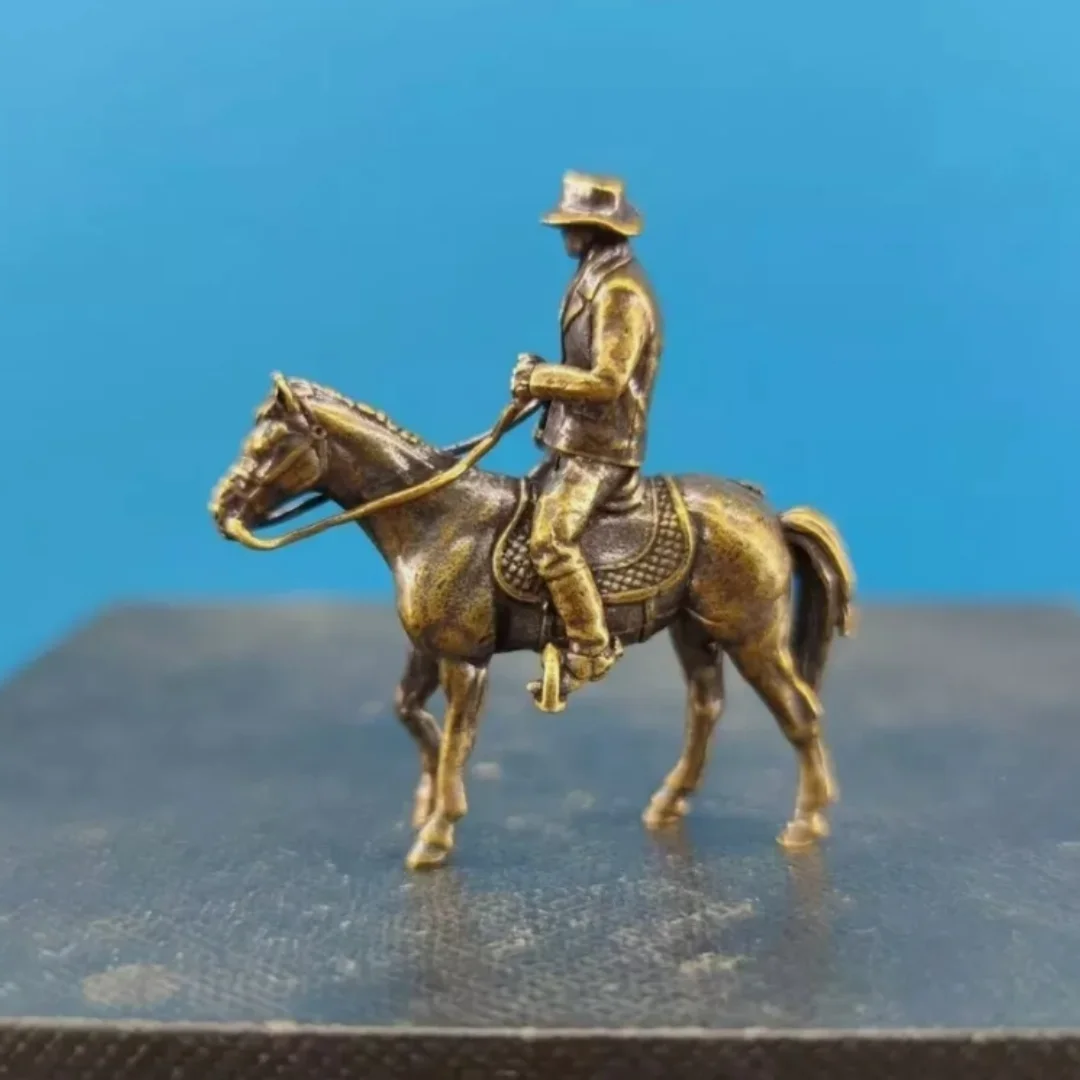 النحاس الأحمر الميت الفداء اليدوية زخرفة صياد ظهور الخيل #5