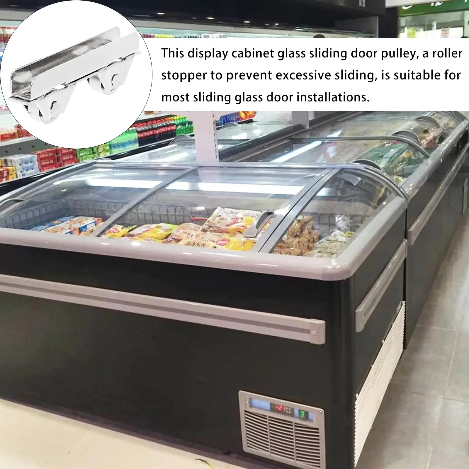 10-teilige Ersatzrollenbaugruppe für Glasschiebetüren, rostfreies Rad, Stahl, Büro