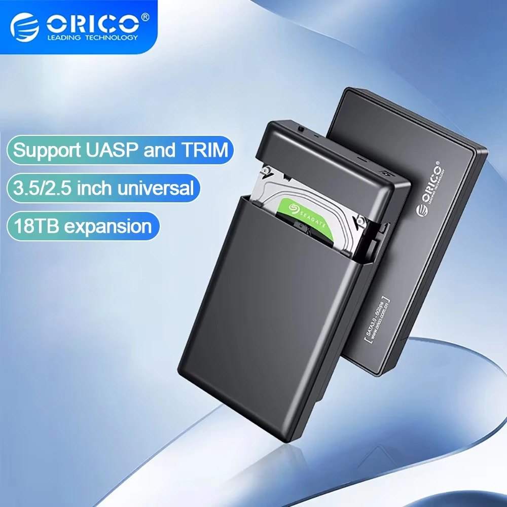 

ORICO HDD Case 3.5 SATA to USB 3.0 Adapter Hard Drive Enclosure for SSD Disk HDD Box Type C 3.0 Case HD External HDD Enclosure