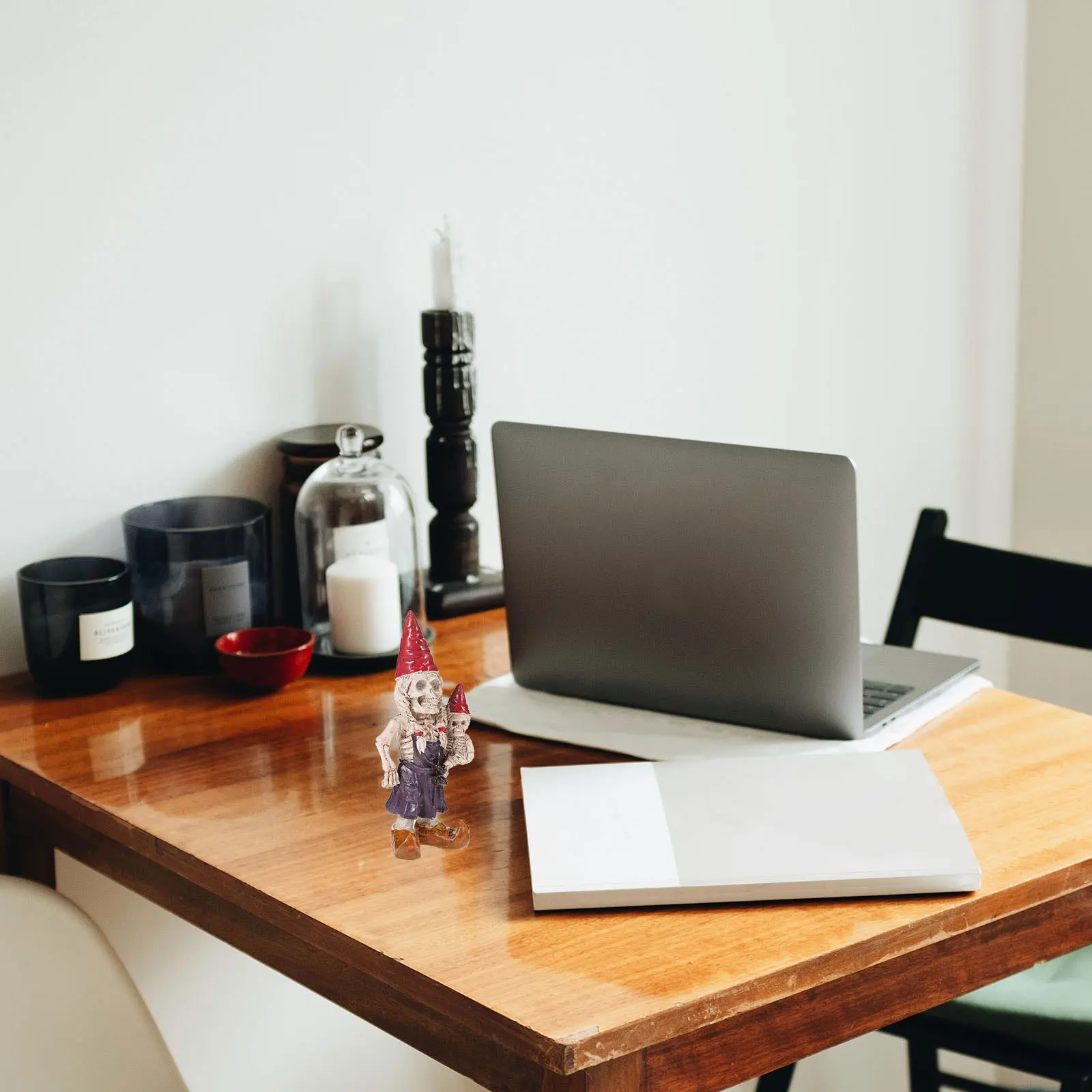 

2pcs Skull Resin Home Improvements Craft Halloween Ornament Garden Landscape Decor Home Office Party Scene Layout Prop