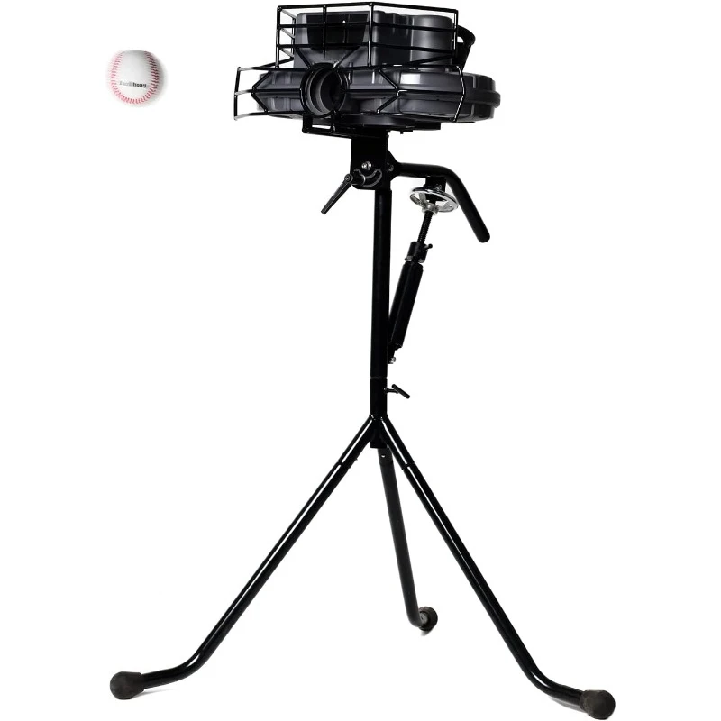 777BH Dual-Wheel Baseball Pitching Machine Upgraded Version,   Throw Any Type of Pitch, with 3 Training Balls