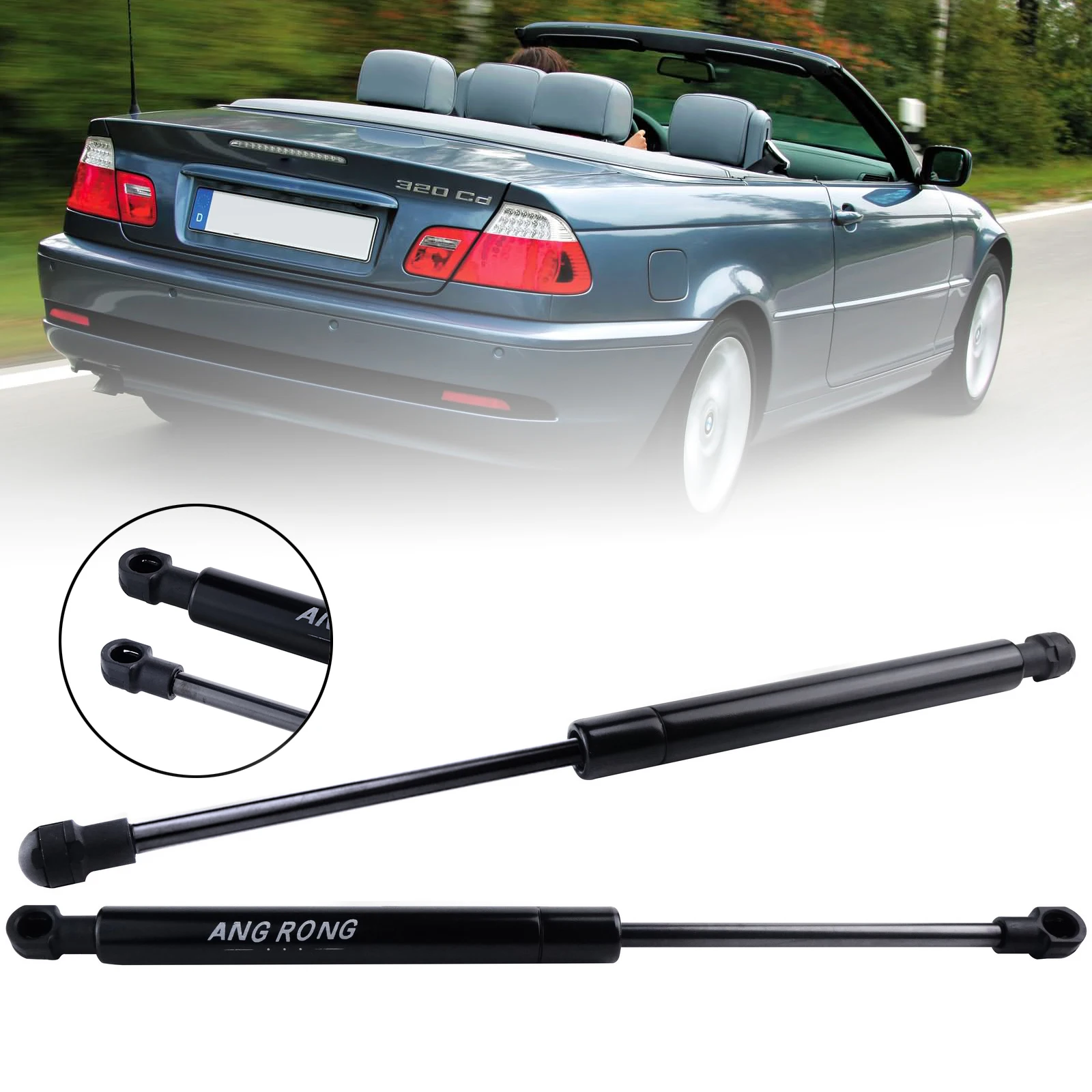 Pair Front Bonnet Gas Support Struts Lifter For BMW 3 Series E46 1998-2007 Coupe