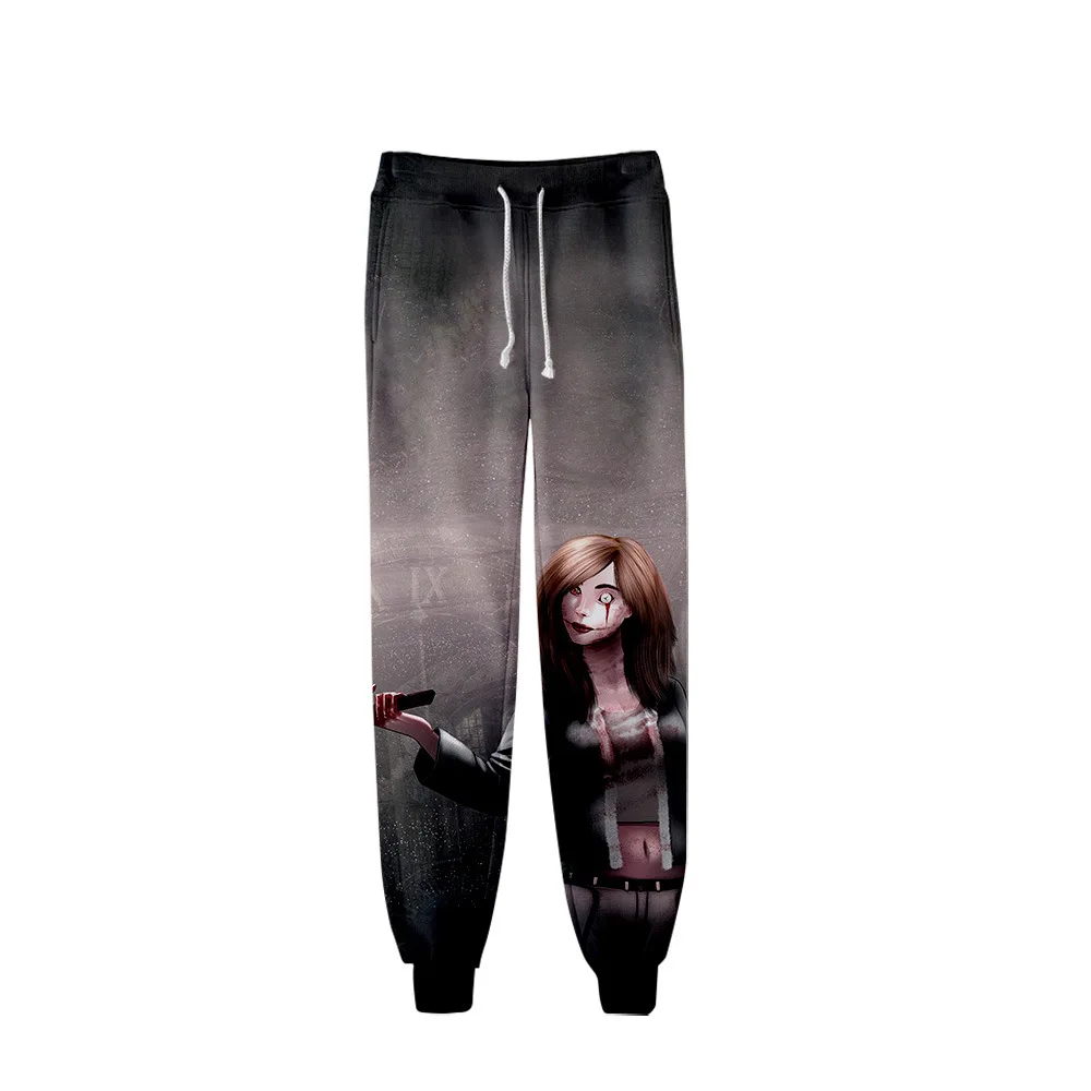 Pantalones deportivos cómodos y populares de lujo para Cosplay Creepypasta, pantalones ajustados con banda elástica, pantalones de chándal