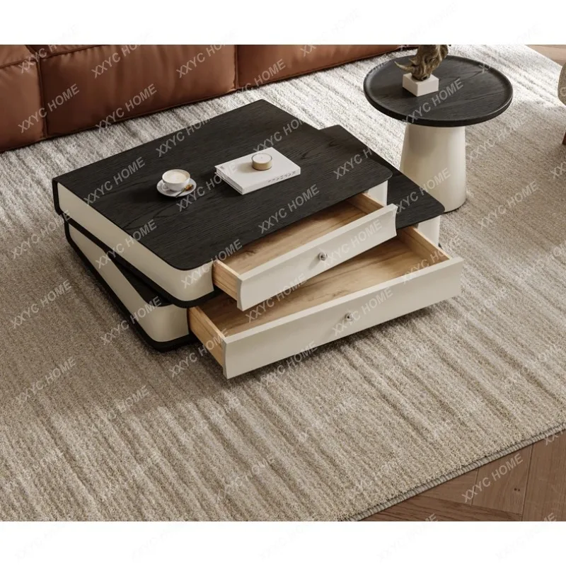 X minimalist creative coffee table combination living room household small apartment high-gloss paint tea table