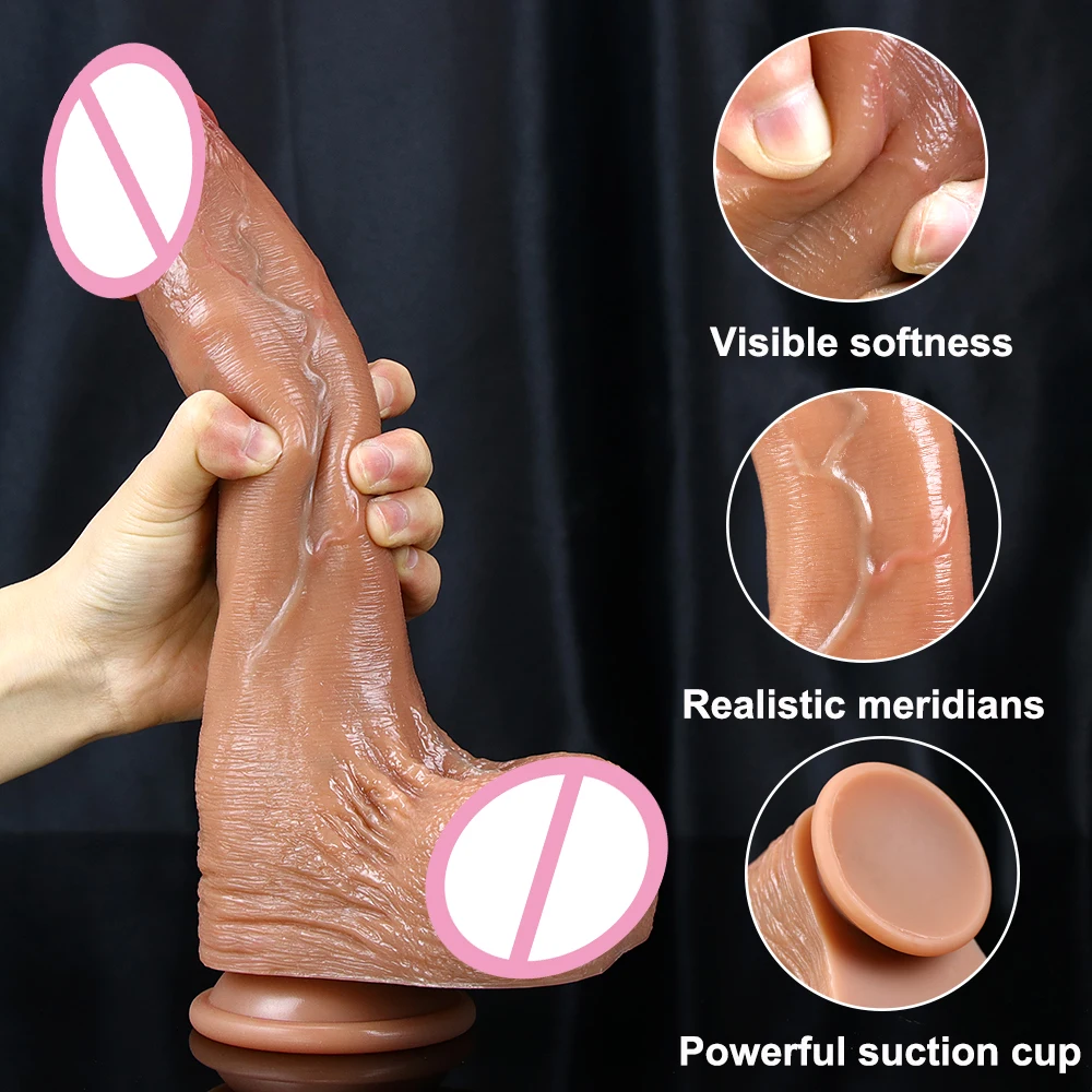 Skin Realistic Dildo Soft Sexy Penis G-spot Anus Female Masturbator Artificial Rubber Dick Sex Toys for Women Vaginal Massager