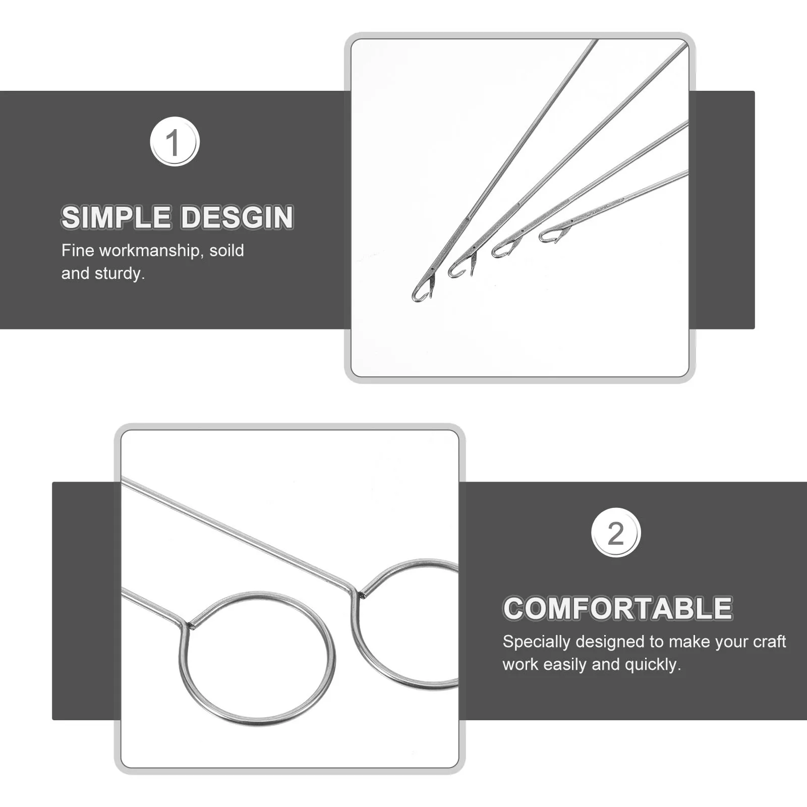 

4Pcs Replacement Drawstring Threader Set for Quick and Efficient Craft Projects Drawstring Threader Thread Guide