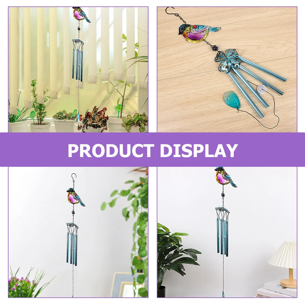 

Bird Statue Wind Chime Hanging Decor Compact Durable Material Garden Balcony Outdoor Hanging Pendant